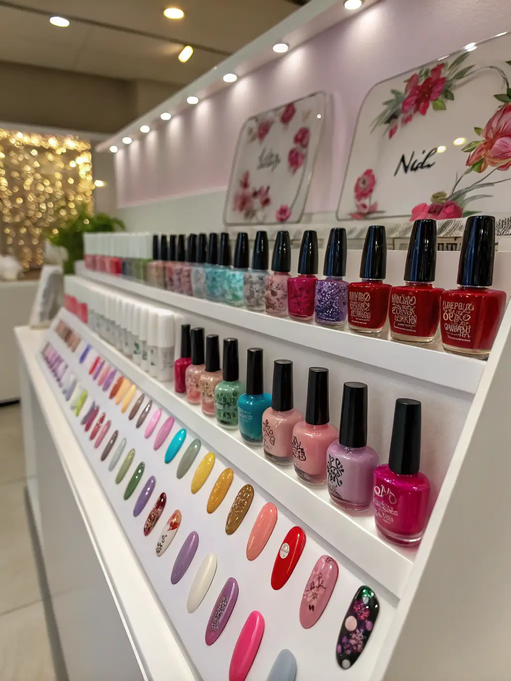 A vibrant and creative suite with colorful walls, unique decor, and ample space for a nail technician, showcasing the suite's customizable and inspiring environment.